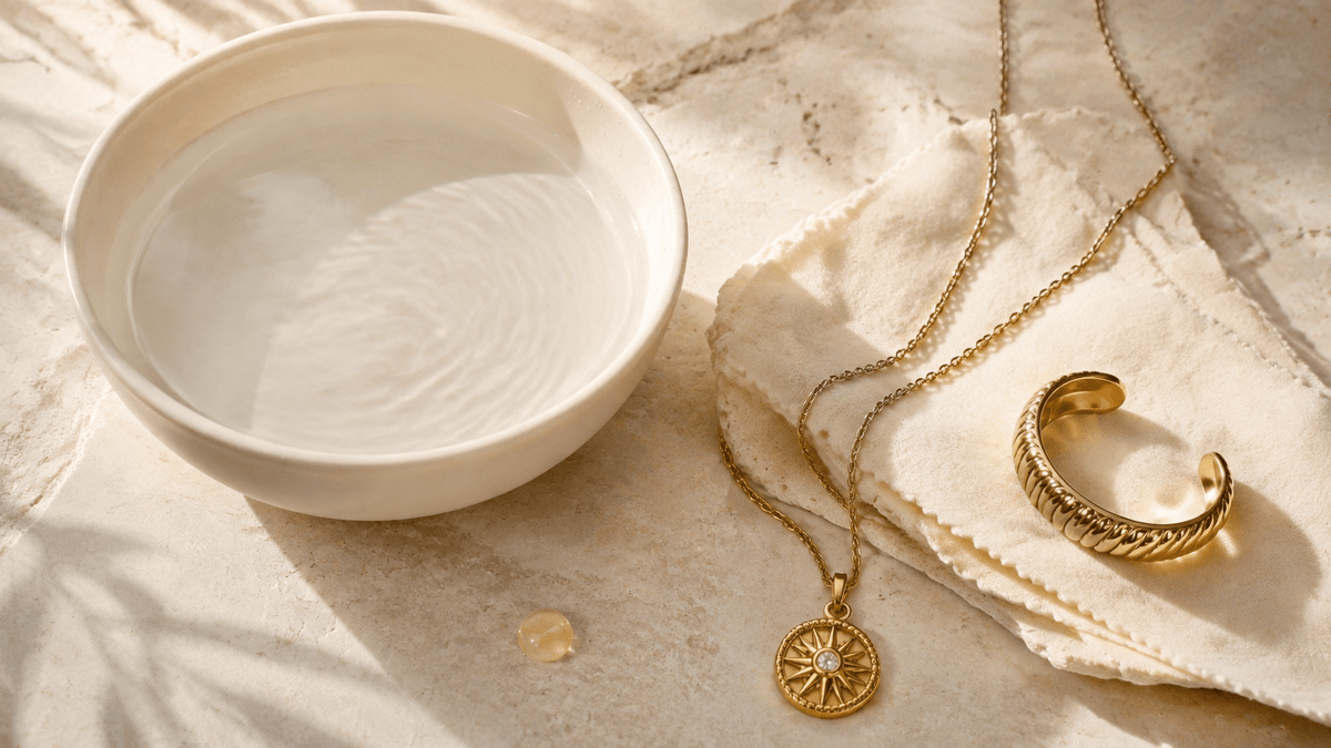 How to Clean PVD Gold Stainless Steel Jewelry Safely - Luzy Jewels
