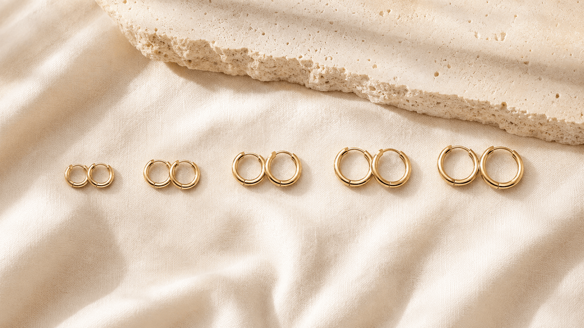 Huggie Earrings Size Guide: How Should They Fit? - Luzy Jewels