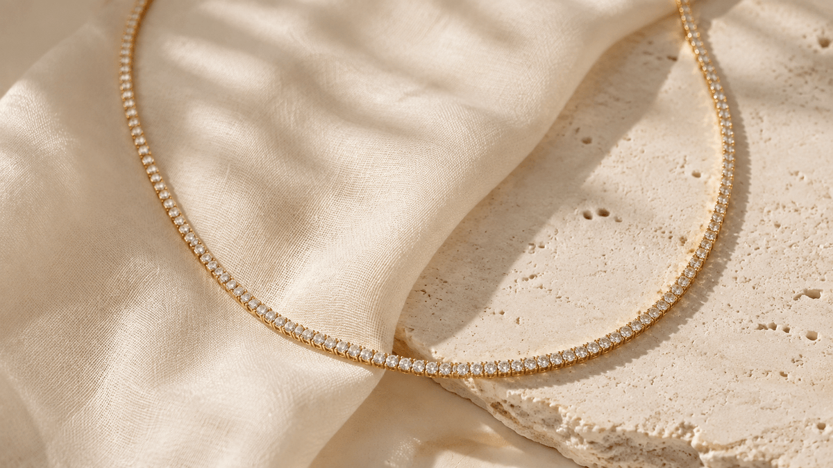 Tennis Necklaces Explained: Styles, Lengths and Everyday Wear - Luzy Jewels