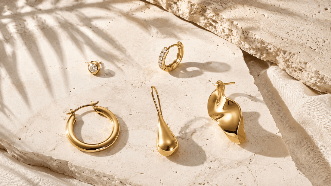 Types of Earrings: Studs, Huggies, Hoops and Drops Explained - Luzy Jewels