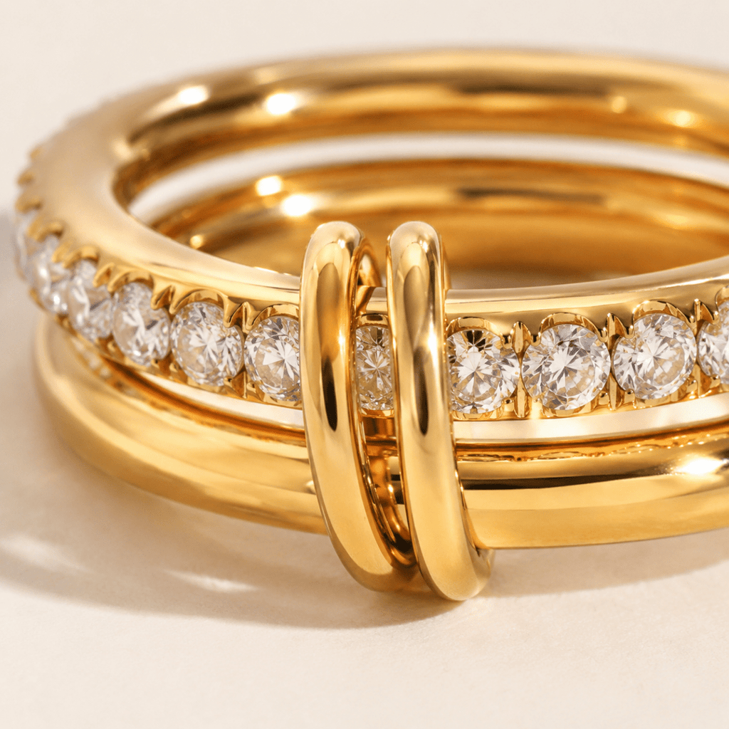 Aelia Stacked Crystal Ring - Luzy Jewels