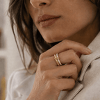 Aelia Stacked Crystal Ring - Luzy Jewels