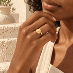 Agloria Sunburst Signet Ring - Luzy Jewels