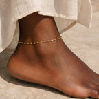 Alba Diamond-Cut Chain Anklet - Luzy Jewels