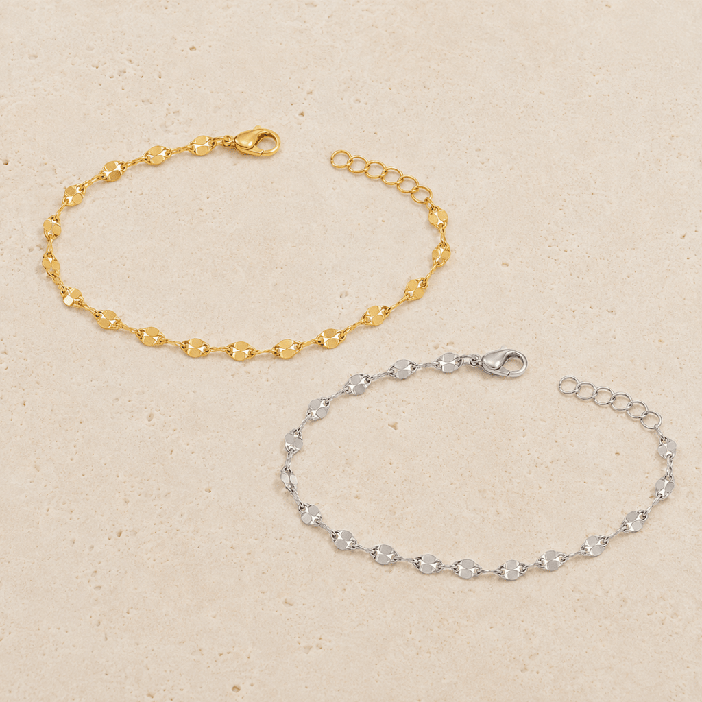 Alba Diamond-Cut Chain Anklet - Luzy Jewels