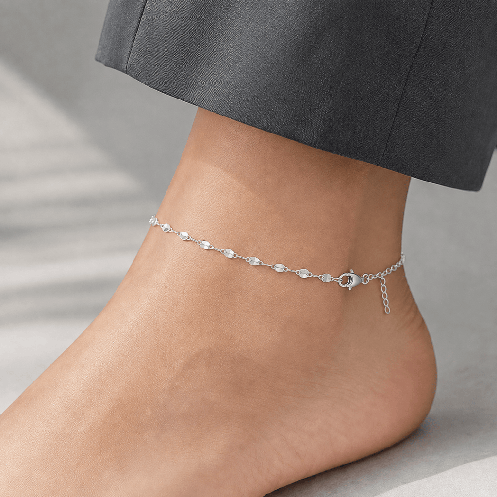 Alba Diamond-Cut Chain Anklet - Luzy Jewels