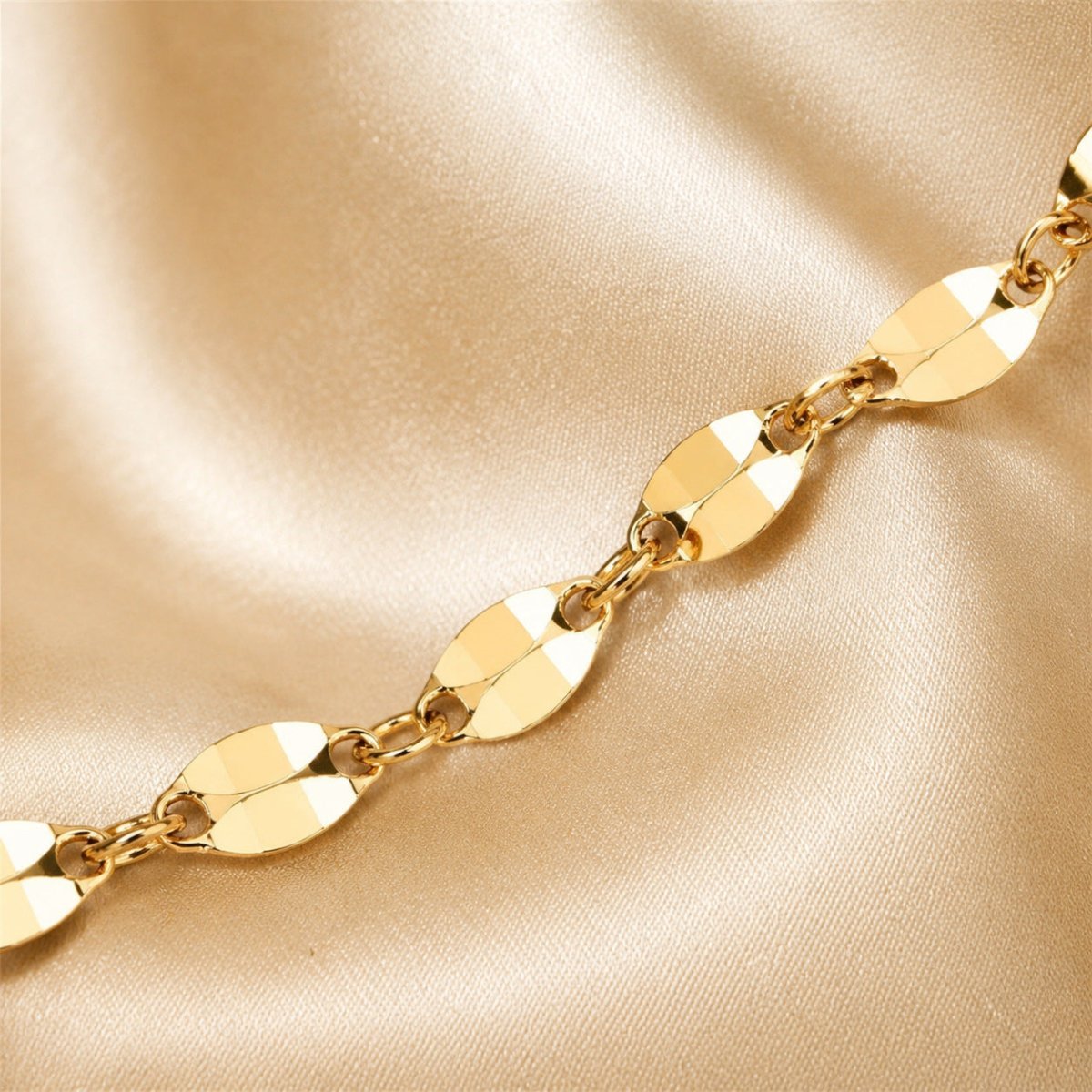 Alba Diamond-Cut Chain Anklet - Luzy Jewels