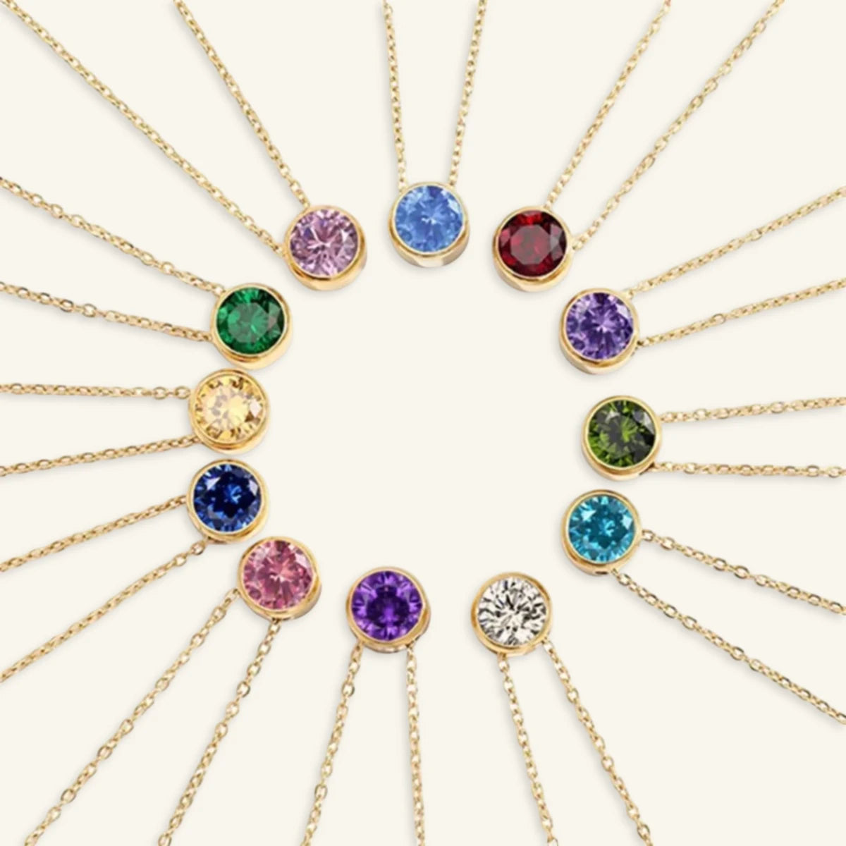Alma Birthstone Necklace - Luzy Jewels