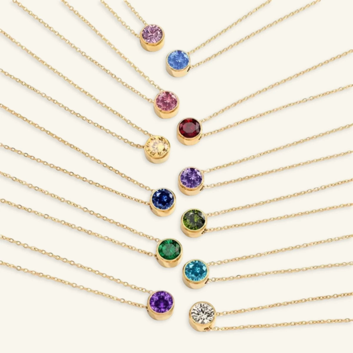 Alma Birthstone Necklace - Luzy Jewels