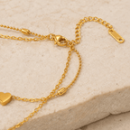 Amara Layered Heart Anklet - Luzy Jewels