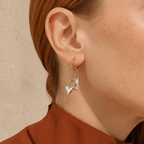 Amara Two-Tone Charm Drop Earrings - Luzy Jewels
