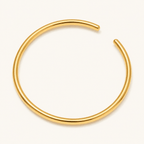 Amina Polished Open Bangle - Luzy Jewels