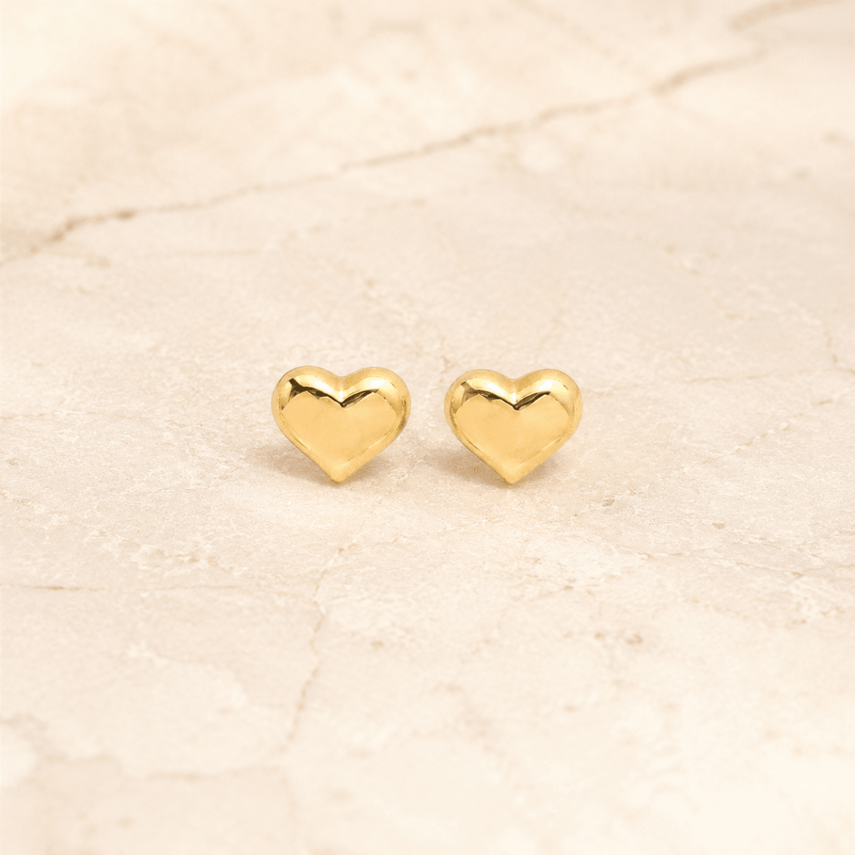 Amora Petite Heart Stud Earrings - Luzy Jewels