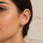 Amora Petite Heart Stud Earrings - Luzy Jewels