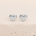 Amora Petite Heart Stud Earrings - Luzy Jewels