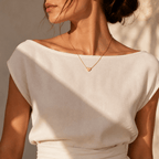 Amorette Engraved Heart Initial Necklace - Luzy Jewels