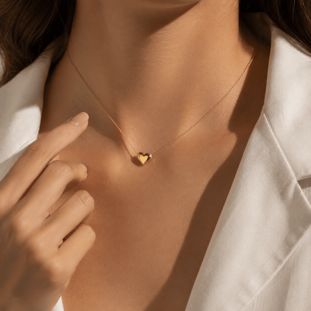 Amorette Polished Heart Necklace - Luzy Jewels