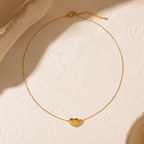 Amorette Polished Heart Necklace - Luzy Jewels