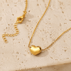 Amorette Polished Heart Necklace - Luzy Jewels