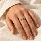 Amorielle Pavé Heart Band Ring - Luzy Jewels