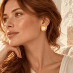 Aquellia Textured Pearl Stud Earrings - Luzy Jewels