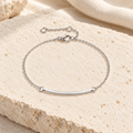 Arcelia Slim Curved Bar Bracelet - Luzy Jewels