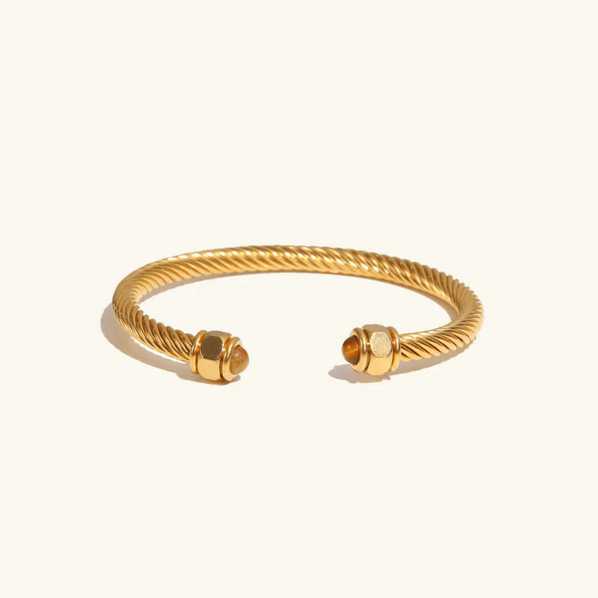 Ariadne Gemstone Cable Cuff Bracelet - Luzy Jewels