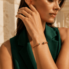 Ariadne Gemstone Cable Cuff Bracelet - Luzy Jewels