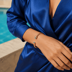 Ariadne Gemstone Cable Cuff Bracelet - Luzy Jewels