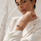 Ariadne Gemstone Cable Cuff Bracelet - Luzy Jewels