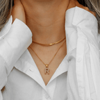 Arlette Pearl Initial Layered Necklace - Luzy Jewels