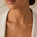 Aroa Interlocking Rings Necklace - Luzy Jewels