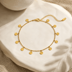 Asteria Sunburst Disc Anklet - Luzy Jewels