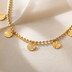 Asteria Sunburst Disc Anklet - Luzy Jewels