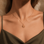 Aurelia Radiant Sun Pendant Necklace - Luzy Jewels