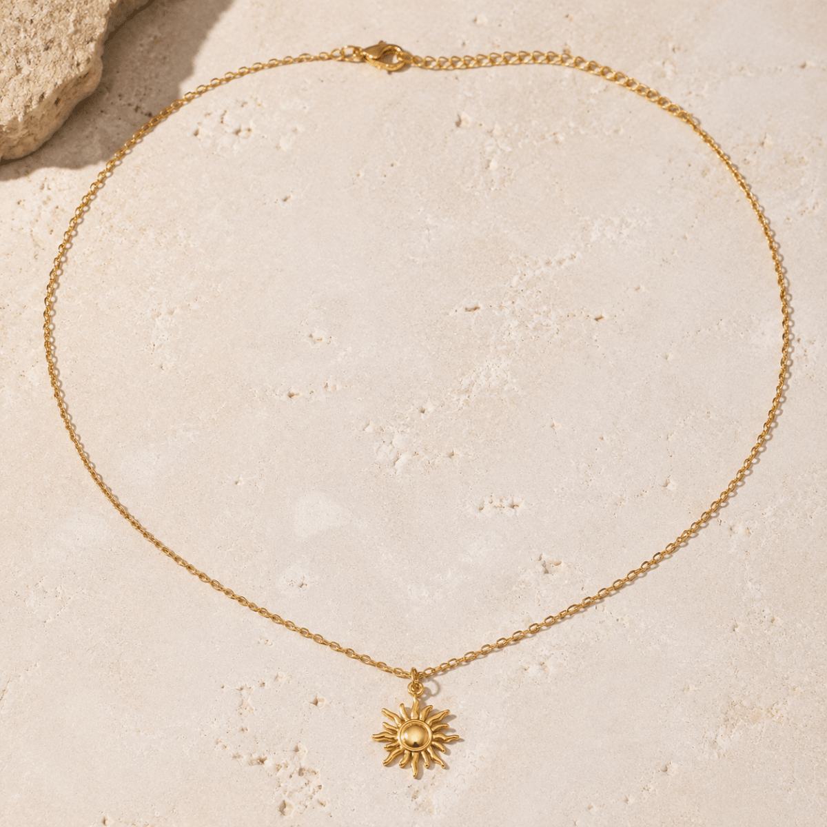 Aurelia Radiant Sun Pendant Necklace - Luzy Jewels