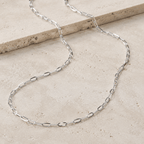 Auretta Slender Paperclip Chain Necklace - Luzy Jewels