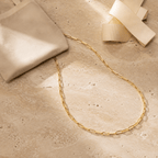 Auretta Slender Paperclip Chain Necklace - Luzy Jewels