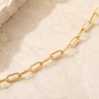Auretta Slender Paperclip Chain Necklace - Luzy Jewels