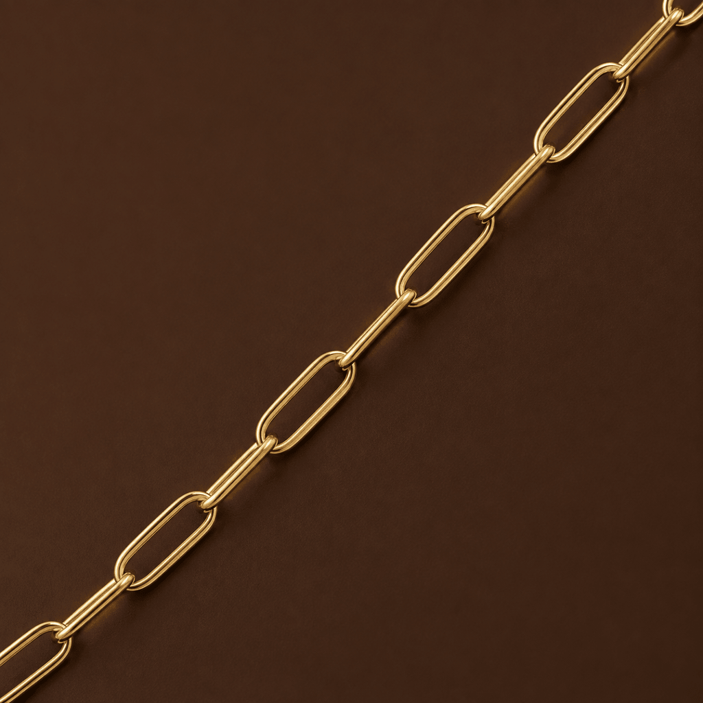 Auretta Slender Paperclip Chain Necklace - Luzy Jewels