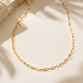 Auretta Slender Paperclip Chain Necklace - Luzy Jewels