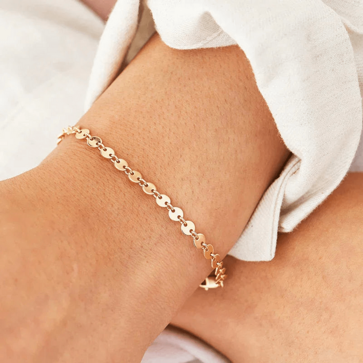 Aveline Disc-Link Bracelet - Luzy Jewels