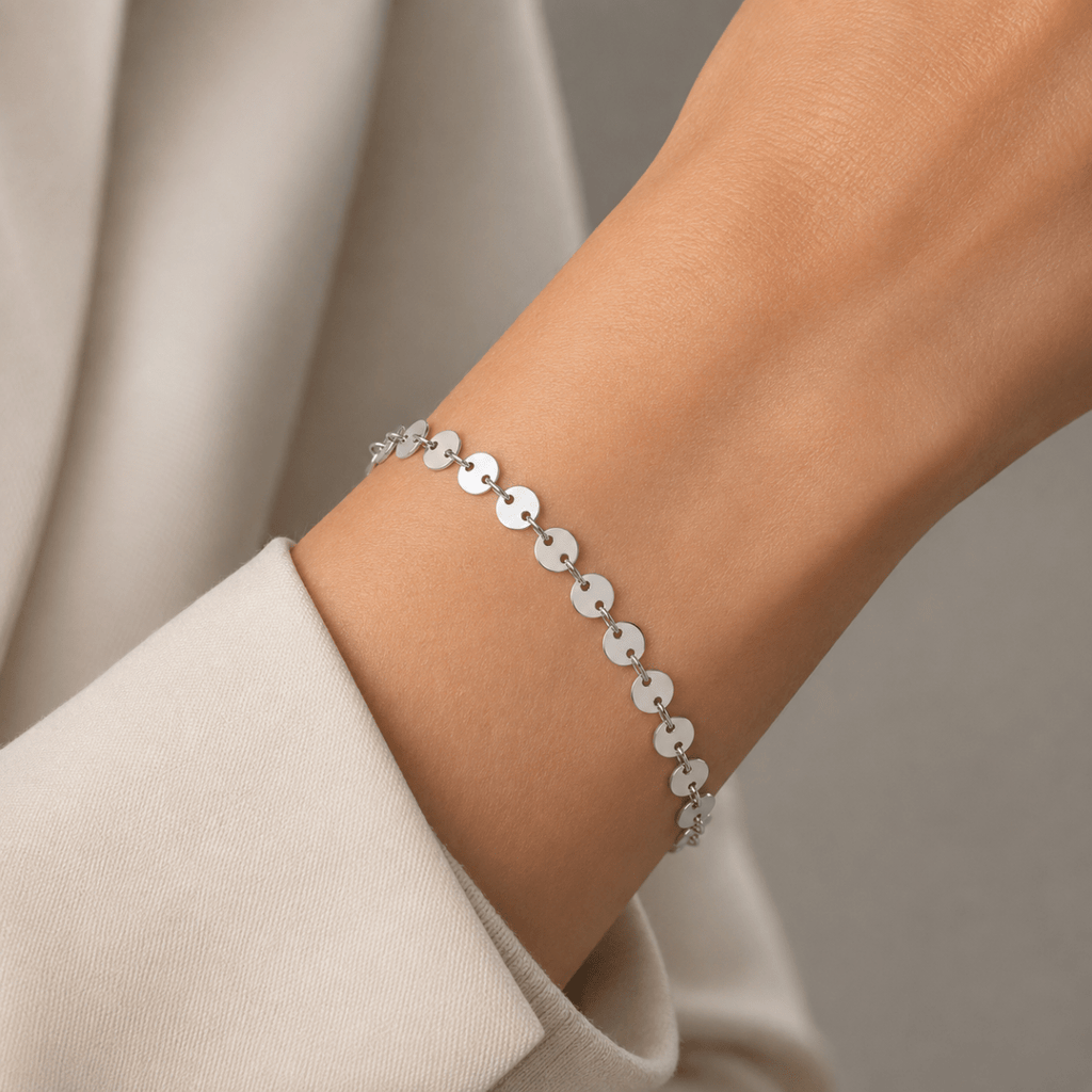 Aveline Disc-Link Bracelet - Luzy Jewels