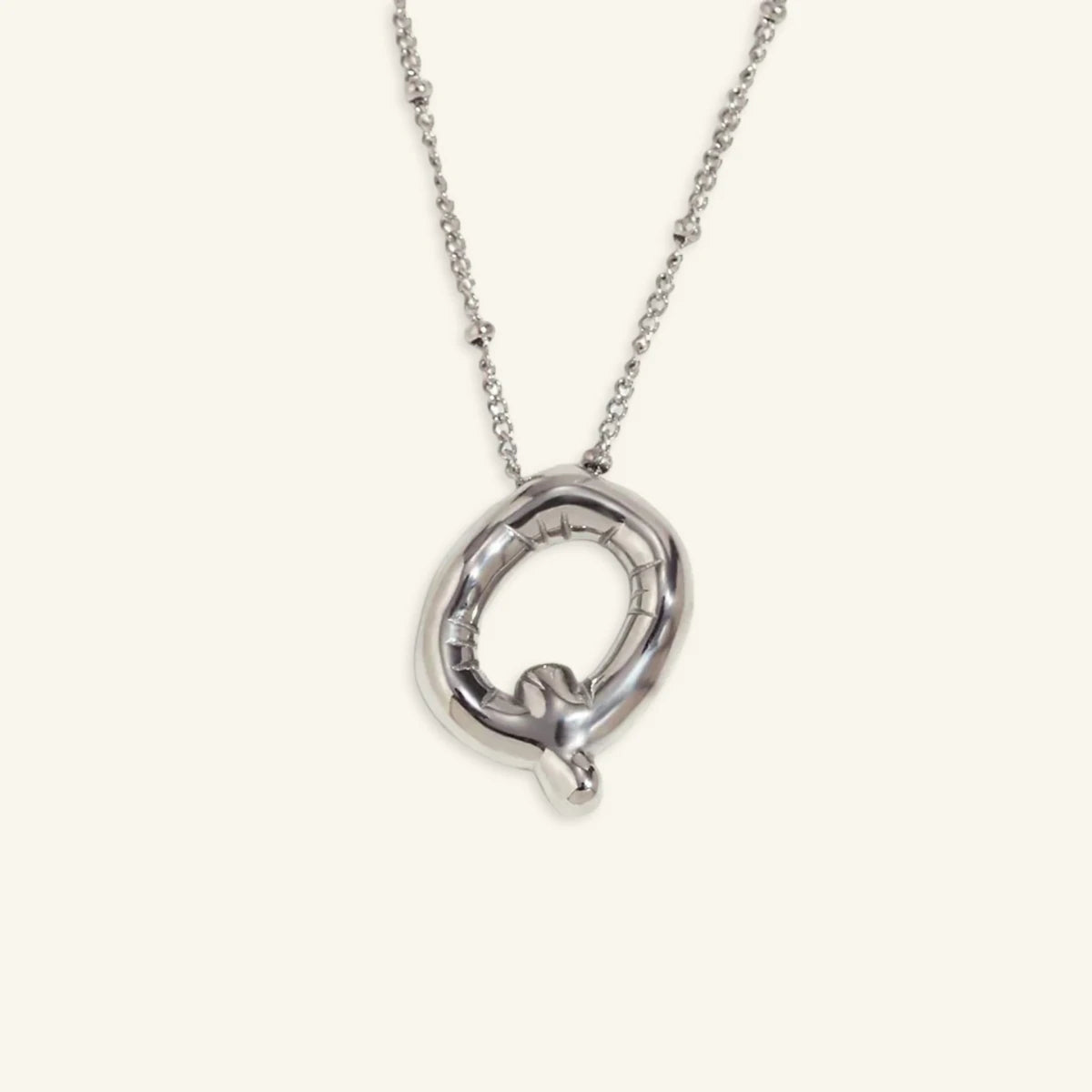 Balloon Gold Initial Necklace - Luzy Jewels