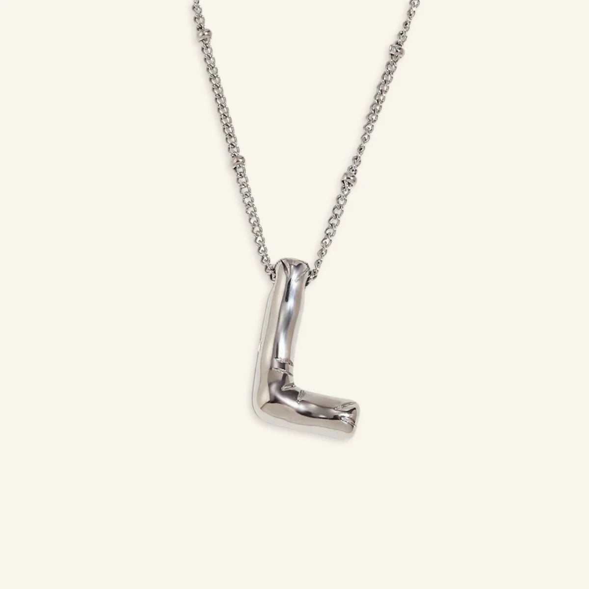 Balloon Gold Initial Necklace - Luzy Jewels