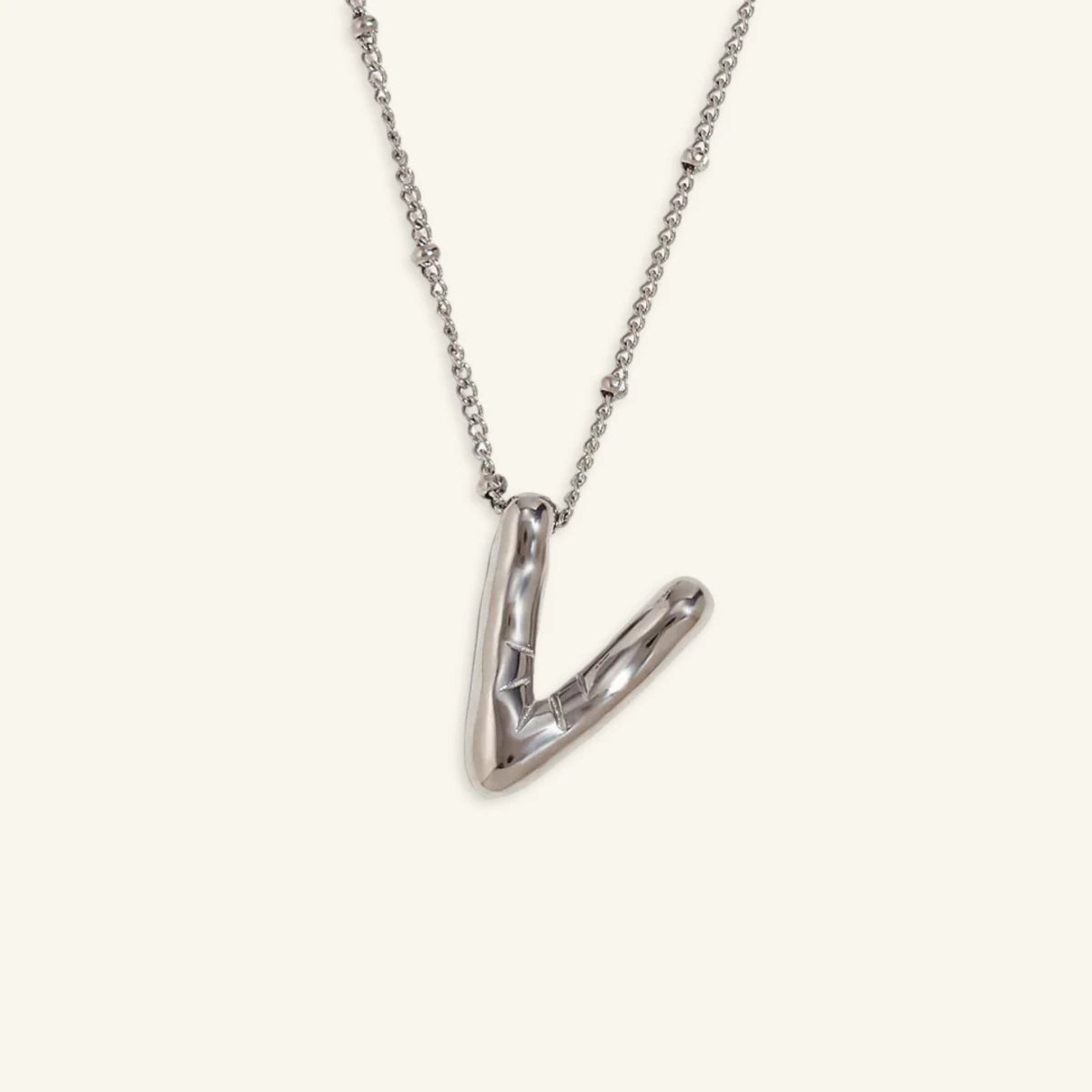 Balloon Gold Initial Necklace - Luzy Jewels