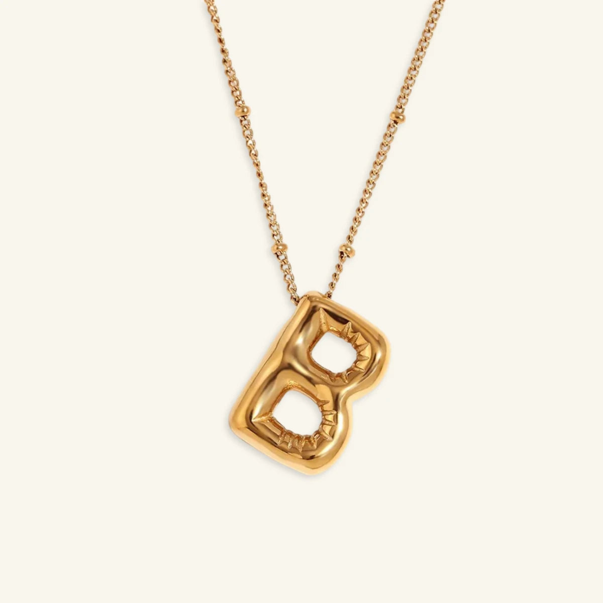 Balloon Gold Initial Necklace - Luzy Jewels