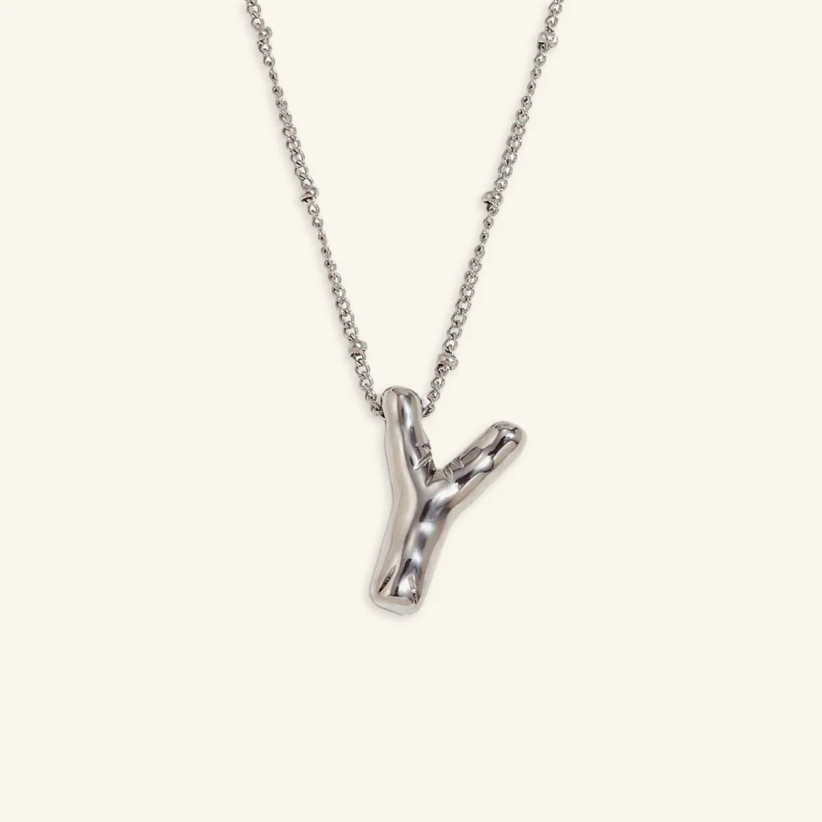 Balloon Gold Initial Necklace - Luzy Jewels