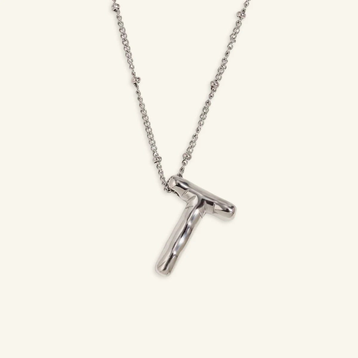 Balloon Gold Initial Necklace - Luzy Jewels
