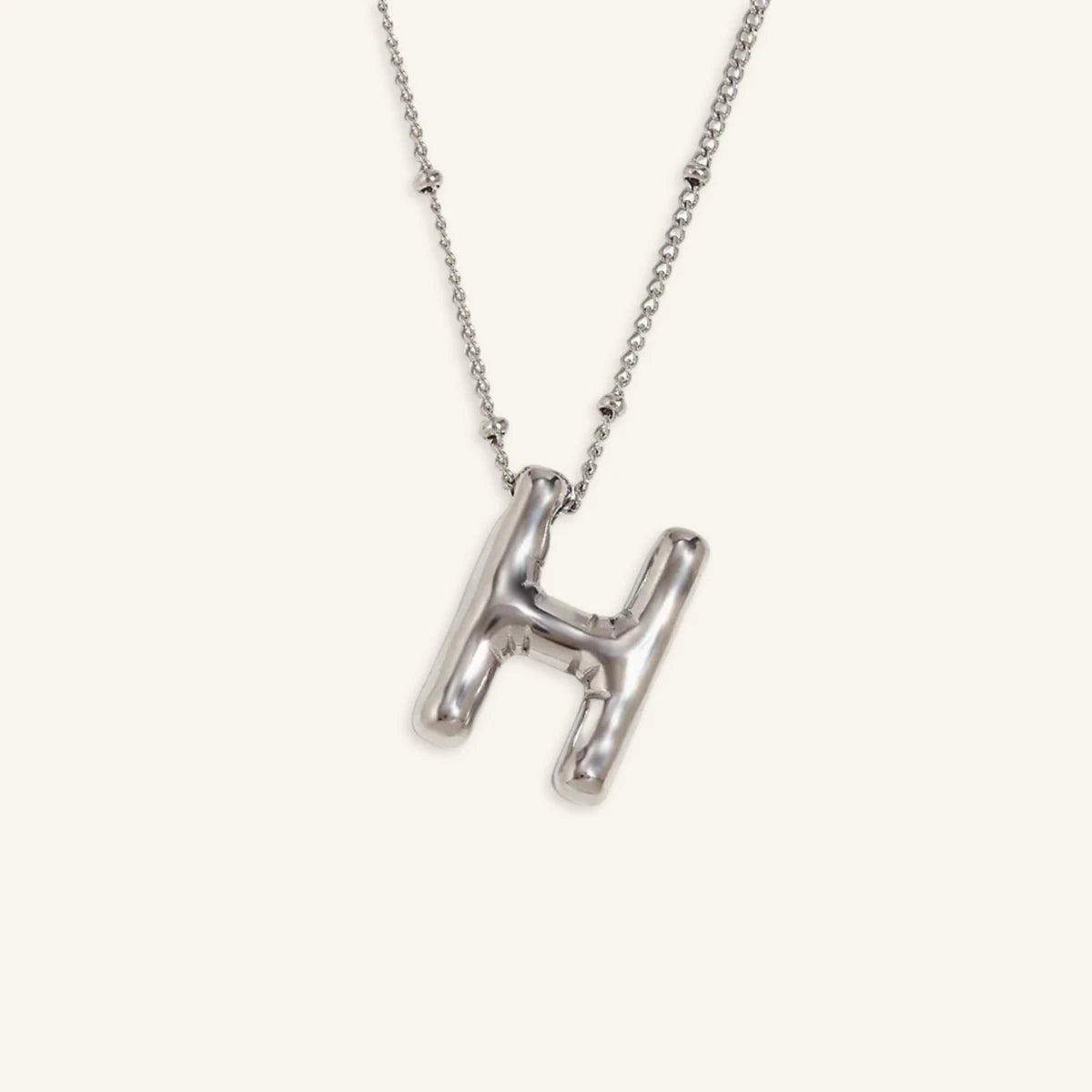 Balloon Gold Initial Necklace - Luzy Jewels